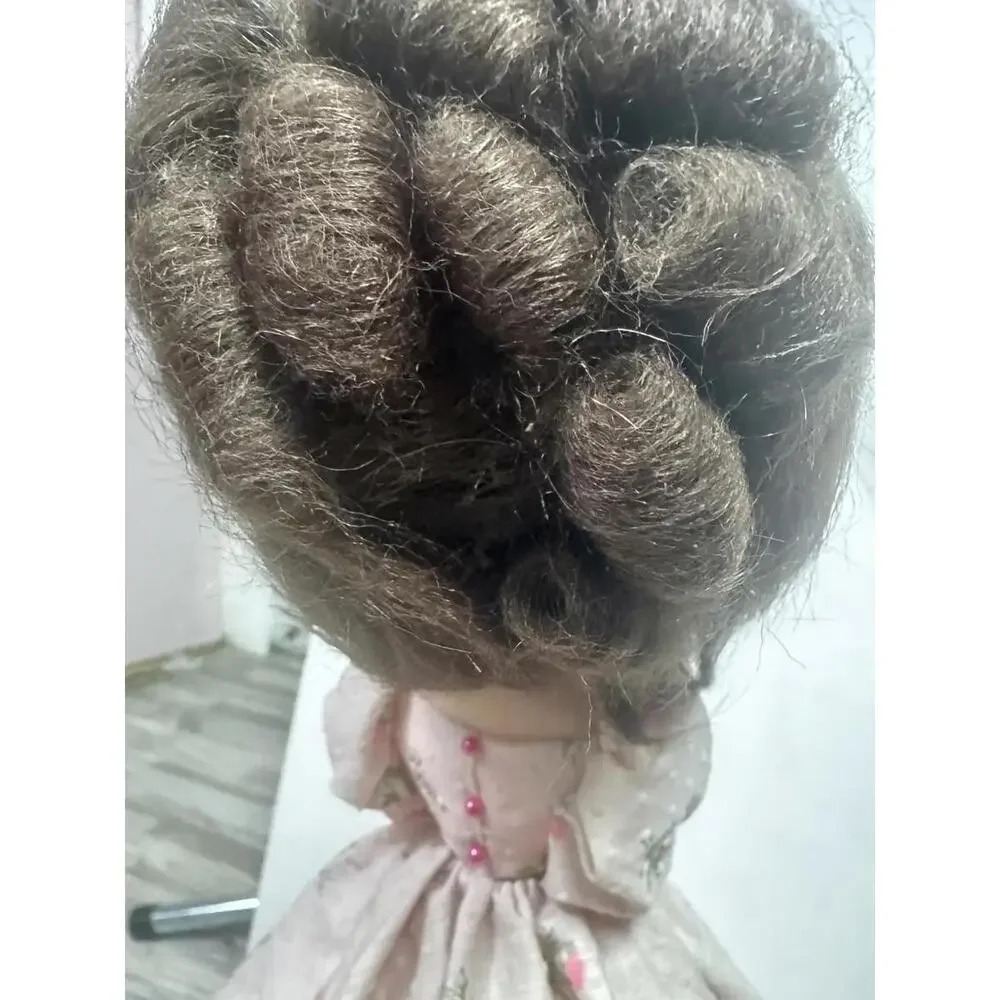 vintage‎ 18 mod fashion kawaii doll korea big hair pink floral gown collectible